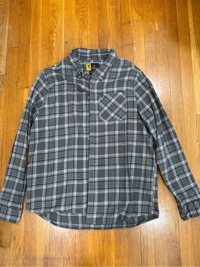 Browning Men’s Black and Gray Plaid Button-Down Shirt